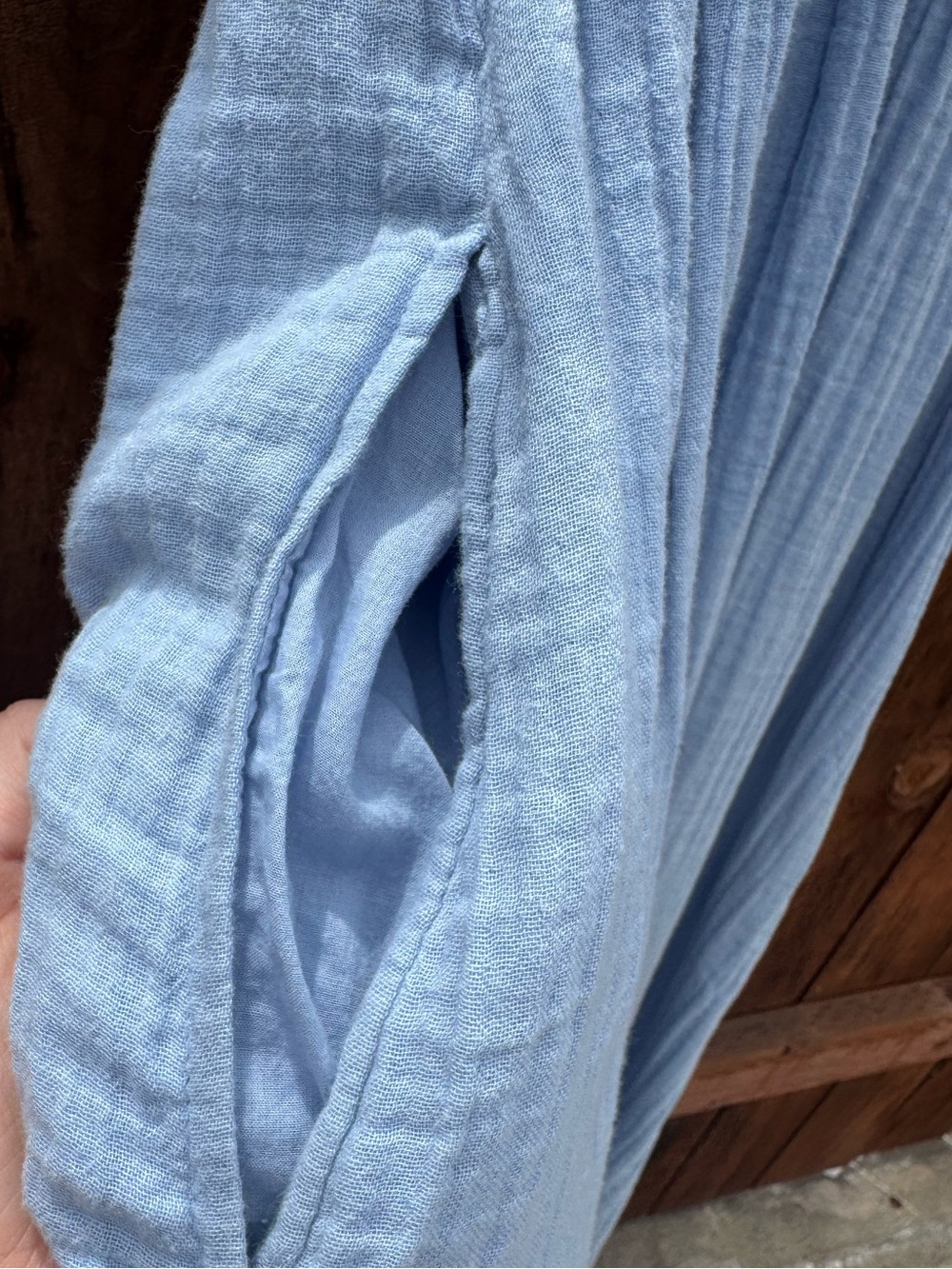 Aerie Blue Cotton Dress - Picture 4 of 5